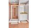 Bathroom featuring a glass shower enclosure and vanity at 5409 Clairmont Ln, North Charleston, SC 29420