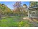 Well-maintained backyard featuring a screened-in porch and a classic wooden fence at 5415 Clairmont Ln, North Charleston, SC 29420