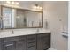 Bathroom featuring double vanity, large mirror, recessed lighting, and tile floors at 543 Pendleton Dr, Moncks Corner, SC 29461