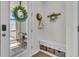 A modern entryway with decorations and a covered patio at 565 Blueway Ave, Summerville, SC 29486