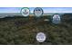 An aerial view of a neighborhood with logos for local attractions overlaid on the image at 958 Mikell Dr, Charleston, SC 29412