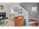 Cozy living room with a fireplace, neutral colors, and comfortable seating at 958 Mikell Dr, Charleston, SC 29412