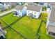 Aerial view of fenced backyards, showcasing the community's generous outdoor living spaces and neighborhood layout at 107 Goose Rd, Summerville, SC 29483