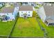 Aerial view of fenced backyards, highlighting the community's outdoor spaces and residential layout at 107 Goose Rd, Summerville, SC 29483