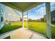 Covered patio with a view of a spacious, green backyard, ideal for outdoor living and enjoyment at 107 Goose Rd, Summerville, SC 29483