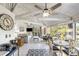 Open floor plan living area with vaulted ceilings and plenty of natural light at 12 Dune Crest Trace Trl, Seabrook Island, SC 29455