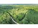 Aerial view captures a winding road through dense forest and on to the property at 13959 Cottageville Hwy, Cottageville, SC 29435