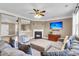Comfortable living space boasts a fireplace, a flat-screen TV, and stylish furnishings at 146 Education Blvd, Ladson, SC 29456