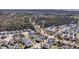 Aerial shot of a residential neighborhood with well-manicured lawns and mature trees at 1525 Harriman St, Mount Pleasant, SC 29466