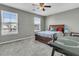 Comfortable bedroom with neutral walls, carpet, ceiling fan, and windows with blinds at 219 Daybreak Blvd, Summerville, SC 29486