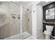 Modern shower with sleek tile, built-in niches, and contemporary fixtures at 286 Godwit Dr, Summerville, SC 29486