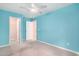 Cozy bedroom with ceiling fan, light fixture, and closet access at 294 Torslanda Ln, Summerville, SC 29486