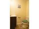 Powder room features a modern vanity, toilet, and neutral paint color at 424 Salley Ackerman Dr, Cottageville, SC 29435