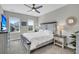 Comfortable bedroom with a ceiling fan and two windows providing lots of natural light at 4603 Scout Aly, North Charleston, SC 29405