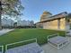 Beautifully landscaped green space with modern outdoor seating at 4603 Scout Aly, North Charleston, SC 29405