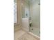 Modern shower with a glass enclosure, subway tile walls, and a built-in seat creating a luxurious bathing experience at 4874 Sound View Dr, Mount Pleasant, SC 29466