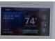 Close up of thermostat on cool mode reading 74 degrees at 5009 Old Bridgeview Ln # 5009, Charleston, SC 29403