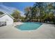 Clean community pool with 3 foot depth markers, and pool house in background at 507 Tayrn Dr, Charleston, SC 29492