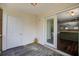 Outdoor patio area with a view to the kitchen and dining area at 507 Tayrn Dr, Charleston, SC 29492