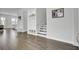 Spacious foyer with light gray walls, hardwood floors, and staircase at 69 Arrowwood Way, Summerville, SC 29485
