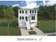 New construction home boasts a charming two-story design with a quaint balcony and well-manicured lawn at 716 Minton Rd, Charleston, SC 29412