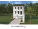 New construction three story home featuring double porches, green lawn, and two car garage at 722 Minton Rd, Charleston, SC 29412