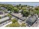 Bird's eye view of a charming coastal street with shops and restaurants and lush trees and foliage at 750 Atlantic St, Mount Pleasant, SC 29464