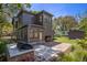 View of backyard featuring a brick patio and detached shed at 750 Atlantic St, Mount Pleasant, SC 29464