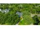 Aerial view of a home with mature trees, showing the property's landscaping and secluded feel at 750 Lakenheath Dr, Mount Pleasant, SC 29464