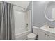 Bathroom with shower and tub combination, single sink vanity, and painted walls at 9116 Fieldstone Trace, Summerville, SC 29485