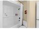 Bathroom featuring a shower with a curtain, a toilet and light beige walls at 1008 Hoodtown Rd, Bonneau, SC 29431