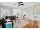 Spacious living room with an open layout, hardwood floors, and easy access to the kitchen at 1014 Bradbury Ln, Charleston, SC 29492