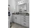 Bathroom vanity features custom countertop, modern faucet and sink, and matte black hardware at 1025 Riverland Woods Pl # 609, Charleston, SC 29412