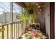The balcony is decorated with potted plants at 1158 Village Creek Ln # 3, Mount Pleasant, SC 29464