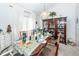 Elegant dining room featuring a set table, chandelier, and classic decor, perfect for Gathering gatherings at 1158 Village Creek Ln # 3, Mount Pleasant, SC 29464