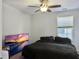 This bedroom features dark decor, a bed, carpet, and window at 116 Rouen Ln, Summerville, SC 29486