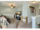 Cozy living room featuring a ceiling fan, tv, and comfortable seating area at 116 Rouen Ln, Summerville, SC 29486
