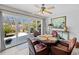 Cozy dining area with sliding doors to the patio offering plenty of natural light and access to the yard at 1617 Southwick Dr, Johns Island, SC 29455