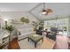 Bright and airy living room with neutral decor, ceiling fan, and access to the outdoor patio at 1617 Southwick Dr, Johns Island, SC 29455