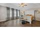 Spacious main bedroom with tray ceilings, ceiling fan and luxury flooring at 166 Pavilion St, Summerville, SC 29483
