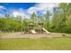 Community playground featuring multiple slides, climbing structures, and a wood chip safety surface at 166 Pavilion St, Summerville, SC 29483