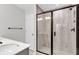 Modern bathroom featuring sleek shower with glass door and contemporary vanity at 169 Cantona Dr, Summerville, SC 29483