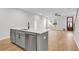 Kitchen island features stainless steel appliances and provides additional counter space in the modern kitchen at 169 Cantona Dr, Summerville, SC 29483