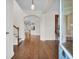 Inviting foyer with hardwood floors, showcasing the home's elegant entrance and open floor plan at 182 Callibluff Dr, Summerville, SC 29486