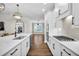Modern kitchen with island and view into dining area at 182 Callibluff Dr, Summerville, SC 29486