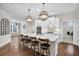 Open kitchen with an island, bar stool seating, and decorative pendant lighting at 182 Callibluff Dr, Summerville, SC 29486