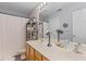 Bright bathroom featuring double sinks, modern fixtures, and stylish vanity space at 205 Yellow Hawthorn Cir, Summerville, SC 29483