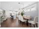 Open concept floor plan showcasing the kitchen, dining area, and living space with hardwood floors at 207 Billinger St, Summerville, SC 29486