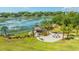 Waterfront park with a gazebo and seating area overlooking the marshy waterway at 242 Little Oak Dr, Folly Beach, SC 29439
