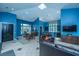 The clubhouse features tile floors, tall ceilings, tv, and multiple seating arrangements at 2522 Egret Crest Ln, Charleston, SC 29414